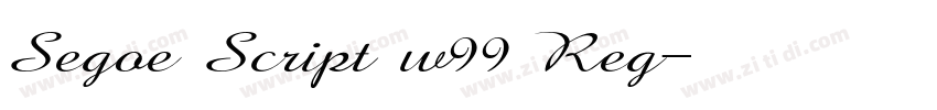 Segoe Script w99 Reg字体转换